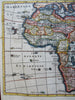 Africa continent with fantasy geography 1701 Moll engraved hand color map
