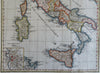 Ancient Italy Roman Empire Sicily Corsica 1797 Neele historical hand color map