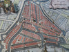 Rotterdam Holland Netherlands Nederland 1720 Harrewijn decorative city plan map