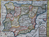 Spain & Portugal Madrid Lisbon Seville Pamplona Barcelona Grenada c. 1770's map