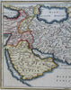 Middle East Arabia Holy Land Persia India Sogdiana 1768 Toms hand colored map