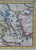 Ancient Greece Athens Sparta Corinth Peloponnese c. 1750 engraved map