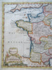 Kingdom of France 1771 Jefferys engraved hand color map