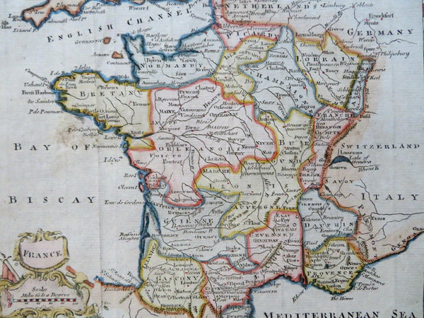 Kingdom of France 1771 Jefferys engraved hand color map