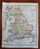 Ancient Britain Roman England Wales 1797 Neele engraved historical map