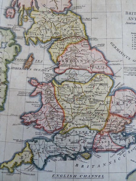 Ancient Britain Roman England Wales 1797 Neele engraved historical map