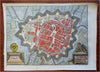 Groningen Netherlands City Plan Military Fortifications 1720 Harrewyn Dutch map