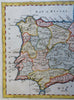 Iberia Spain & Portugal Madrid Lisbon 1771 decorative engraved map