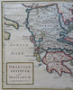 Ancient Greece City State Athens Sparta 1768 Seal historical hand color map