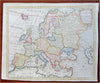 Europe Holy Roman Empire Ottoman Empire 1786 Bowen hand color map