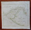 Delaware River & Bay New Jersey Cape Henry Cape May NJ 1837 Blunt hand color map