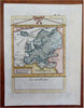 Europe Holy Roman Empire Ottoman Empire 1719 Mallet hand color charming map