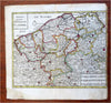 County of Flanders Low Countries Bruges Ypres Ghent c. 1786 Gravius engraved map