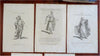 North Africa Men's & Women's Fashion Egypt Morocco Fez 1759 Lot x 5 Prints