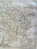 Berry Nevers Burgundy Lyon Bournon Franche-Comte France c. 1750 Vaugondy map