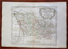 Poitou Angouleme La Marche Auvergne France Limosin 1750 Vaugondy map