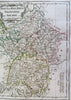 Upper & Lower Rhine Franconia Swabia France 1750 Vaugondy decorative map