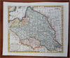 Great Dutchy Poland Lithuania Prussia Warsaw 1792 Kitchen hand colored map