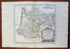 Gascony Lower Navarre Bearne Bordeaux France 1762 Vaugondy decorative map