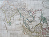 Southeast Asia Mughal India Thailand Indonesia Malaysia c. 1815 Lattre map