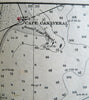 Cape Canaveral to Miami Florida Coastal survey route 1920 large nautical US map