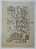 Harvard University Campus Map c. 1940 pictorial detailed plan Harvard Square
