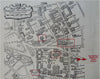 Harvard University Campus Map c. 1940 pictorial detailed plan Harvard Square