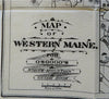 Western Maine Sebago Lake Standish Fryeburg Oxford Woodstock 1884 detailed map