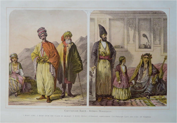 Kurds & Persians Ethnic & Costume View Iran Tehran Ararat 1882 fashion print