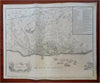 Alicante Valencia Spain City Plan Fortifications c. 1745 Basire city plan