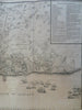 Alicante Valencia Spain City Plan Fortifications c. 1745 Basire city plan