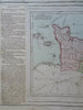 Normandy France Le Havre Caen Rouen Evreux 1783 Brion engraved map