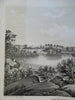Central Park NYC Balcony & Oak Bridges 1861 Civil War era landscape view
