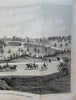 Central Park NYC Iron Bridge Carriages Buggies 1861 Civil War era landscape view