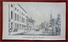 Park Theatre & Park Row New York City Street Scene 1855 historical print