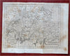 Switzerland Zurich Geneva Bern Lucerne Swiss Alps 1796 Doolittle engraved map