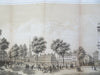 New York City Park Street Scene City View Churches Pedestrians 1855 litho print