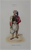 North Africans Algeria Morocco 1840-60 Lot x 3 lovely hand color costume prints