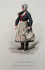 Saxony & Tyrol Rural Women's Fashion 1840-60 Lot x 2 lovely hand color prints