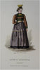 Vorarlberg Women's Fashion 1840-60 Lot x 3 lovely hand color costume prints