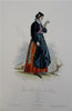 Augsburg Nuremburg Fribourg 1840-60 Lot x 3 lovely hand color costume prints