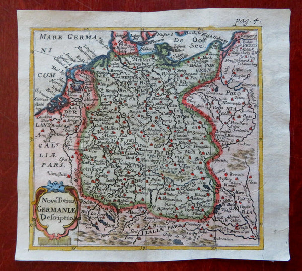 Holy Roman Empire Germany Austria Prussia Vienna Munich Berlin 1683 charming map