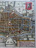 Alkmaar North Holland Netherlands City Plan Coat of Arms 1685 engraved map