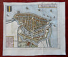 Medemblick North Holland Netherlands City Plan 1685 Guicciardini hand color map