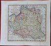 Poland Dismembered Provinces & Lithuania 1791 Neele engraved hand color map