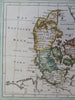 Kingdom of Denmark scarce 1818 Walch map Sjaelland Jylland Fyn Copenhagen