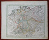 German Confederation Austria Prussia Switzerland Low Countries 1818 Walch map