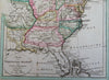 Western Territories Florida United States 1818 Walch rare territorial map