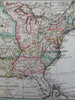 Western Territories Florida United States 1818 Walch rare territorial map