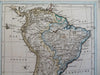 South America 1818 Walch scarce hand color map